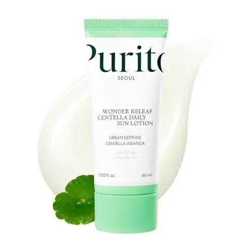Produktbild: PURITO Wonder Releaf Centella Daily Sun Lotion SPF50+ PA++++, 60ml / 2.02 fl.oz, Lightweight, Non White Cast, UVA & UVB Protection, K-Beauty