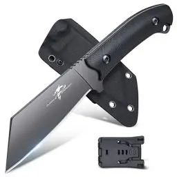 Produktbild: Purple Dragon Outdoor Messer Scharfes Survival Messer Feststehende Klinge aus D2 Stahl, Full Tang Messer mit G10 Griff und Kydexscheide, Jagdmesser Geschenk für Männer