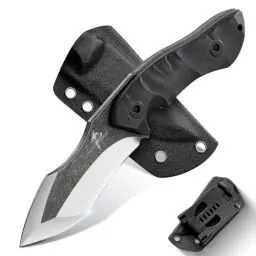 Produktbild: Purple Dragon Outdoor Messer Survival, Full Tang Jagdmesser mit G10 Griff, Feststehende Klinge aus D2 Stahl, Camping Messer Kydex Scheide,Geschenk für Männer
