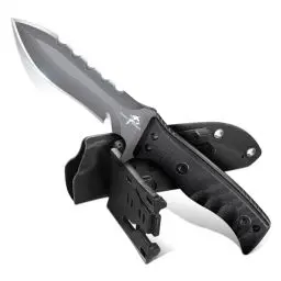 Produktbild: Purple Dragon Survival Messer Outdoor, Scharfe Feststehende Klinge aus D2 Stahl, Full Tang Jagdmesser mit G10 Griff, Bushcraft Messer Kydex Scheide, Geschenk für Männer