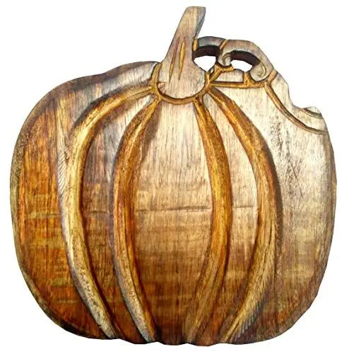 Produktbild: Purpledip Untersetzer aus Holz mit Halloween-Kürbis-Motiv (11989)