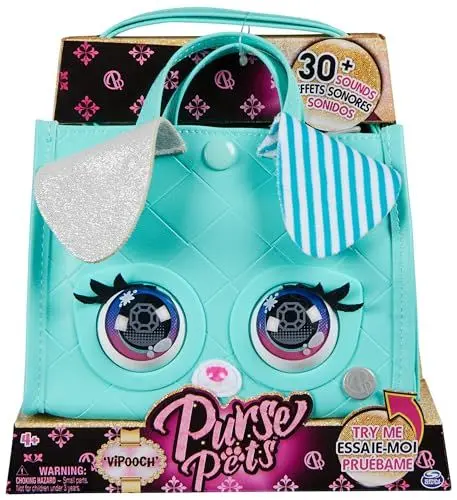 Produktbild: Purse Pets Totes Tasche Hündchen VIPooch - interaktive Tiertasche mit 30+ Geräuschen, Reaktionen, Blinzeln und Musik, ab 4 Jahren