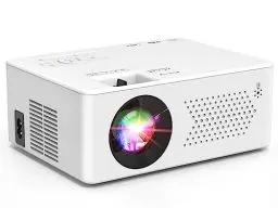 Produktbild: PURSHE Mini Beamer, Mini Bluetooth Projektor Full HD 1080P Tragbarer Outdoor Filmprojektor für iOS, Android, Windows, Kompatibel mit TV Stick/HDMI/Smartphone/Spielkonsole/USB (Inkl. Fernbedienung)