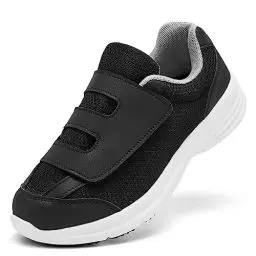 Produktbild: puruismate Diabetikerschuhe für Herren, extra Weite Slipper mit verstellbarem Verschluss für geschwollene Füße und Ödeme, leichte, atmungsaktive Wander-Sneaker