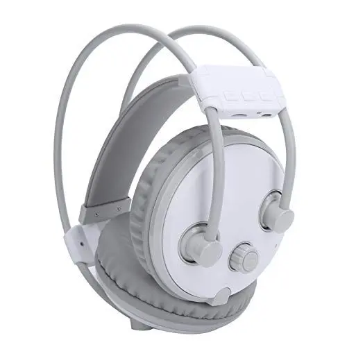 Produktbild: PUSOKEI Drahtloser Kopfhörer, Bluetooth-On-Ear-Kopfhörer, Stereo-Sound-Musik-FM-Radio-Headset, Kopfhörer mit Geräuschunterdrückung für Reisen/Arbeiten (Weiss)