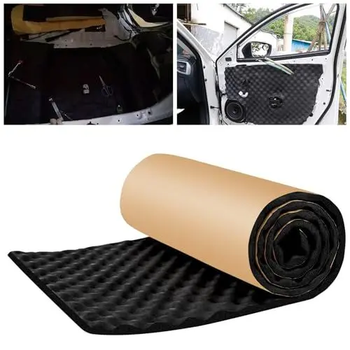 Produktbild: Putentfun 2 cm Dämmmatte Auto Motorhaube Schallschutzmatte Dämmung Isolierung Matte Schallschutz für Kfz Selbstklebende Mattenrolle, Feuerfest, Feuchtigkeitsfest, Wasserdicht 200cm*50cm