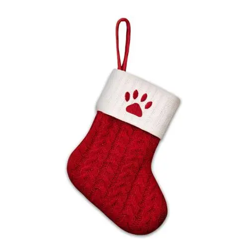 Produktbild: Putentfun Nikolausstrumpf Personalisiert mit Buchstaben Weihnachtsstrümpfe 20 cm Bestickter Nikolausstrumpf Christmas Stockings Weiß Bündchen Kamin hängende Ornamente Geschenkhalter für Weihnachtsbaum