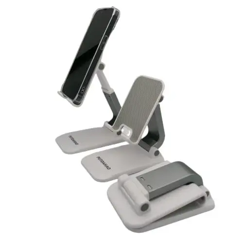 Produktbild: PUTOAHAO Weiß Tablet Ständer,Handyhalter Tisch,Tablet Handy Halter,Halterung,Dock,Ständer für iPad Mini air pro,iPhone 14 13 pro max Plus,Samsung Tab,Surface Pro,Huawei,Xiaomi,Tablet,Smartphone