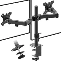 Produktbild: PUTORSEN Monitor Halterung 2 Monitore, für 13-32 Zoll Flach & Curved Bildschirm, Höhenverstellbar bildschirmhalterung 2 monitore, Neigbar Schwenkbar Drehungbar Dual Monitor Arm, 10kg/Arm, VESA 75/100