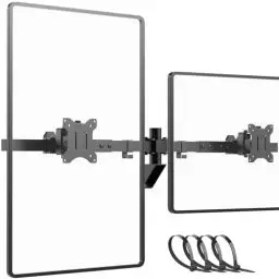 Produktbild: PUTORSEN Monitor Wandhalterung 2 Monitore, für Ultra Wide 24-38 Zoll Bildschirme bis zu 10KG, Voll Einstellbarer Dual Monitor Halterung Wand, Monitor Halterung 2 Monitore Wand, VESA75/100mm, Schwarz