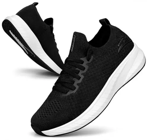 Produktbild: Puweco Damen Sportschuhe Laufschuhe Turnschuhe Sneaker Freizeit Straßenlaufschuhe Leichtgewichts Atmungsaktiv Fashion Walkingschuhe Outdoor Fitness Jogging