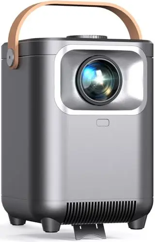 Produktbild: Puxinat Beamer, Elektrischer Fokus/Auto Trapezkorrektur WiFi 6 BT5.2 Mini Beamer 4K Full HD 1080P Unterstützt, 50% Zoom Tragbar Beamer für Heimkino/Outdoor, Kompatibel Mit TV Stick/Laptop/Smartphone