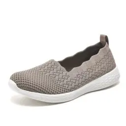 Produktbild: Puxowe Damen Slip On Sneaker Leichte Atmungsaktiv Sportschuhe Turnschuhe Bequem Freizeitschuhe Walking Schuhe Outdoor Fitness 41 EU DeepKhaki