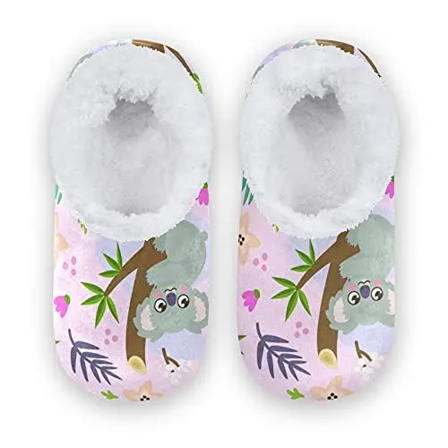 Produktbild: PUXUQU Kinder Hausschuhe Süß Koala Muster Hausschuh Schlafzimmer Schuhe Hausschuhe Socken Warme Hausschuhe für Jungen mädchen