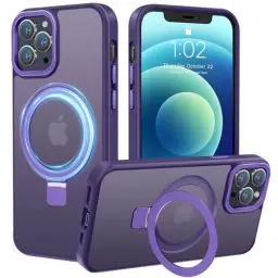Produktbild: PuyaTeya Handyhülle für iPhone 12 Hülle,iPhone 12 Pro Hülle, (mit Unsichtbarem Ständer )(mit MagSafe) Kratzfeste Anti-Fingerabdruck (Transluzente Matte) Hülle iPhone 12/12 pro 6.1