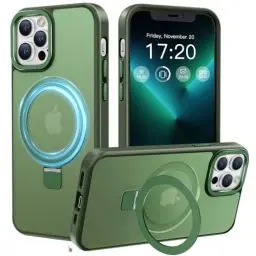 Produktbild: PuyaTeya Handyhülle für iPhone 13 pro Hülle,(mit Unsichtbarem Ständer )(mit MagSafe) Stoßfeste Kratzfeste Schutzhülle Anti-Fingerabdruck (Transluzente Matte) Hülle iPhone 13 pro 6.1