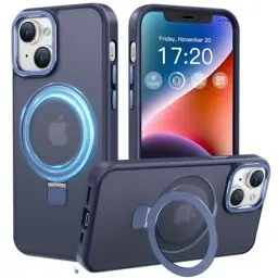 Produktbild: PuyaTeya Handyhülle für iPhone 14 Hülle,iPhone 13 Hülle, (mit Unsichtbarem Ständer )(mit MagSafe) Kratzfeste Anti-Fingerabdruck (Transluzente Matte) Hülle iPhone 14/iPhone 13 6.1