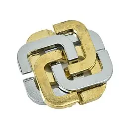 Produktbild: Puzzle Lock Pädagogisches Spielzeug, Metalldraht Puzzle Set Rätsel IQ Test Entflechtung Entsperren Interlock-Spiel Zaubertrick Vierblättriges Kleesperre für Parteibevorzugung Erwachsen