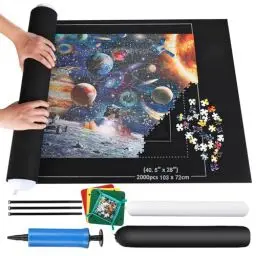 Produktbild: Puzzlematte Puzzlerolle, Puzzle 2000 Teile Puzzle Rollmatte Puzzle Sparer Puzzleunterlage Jigsaw Rolls Puzzle Pad aus Filz,Jigsaw Mat,Riesenfilzmatte zur Aufbewahrung von Puzzles