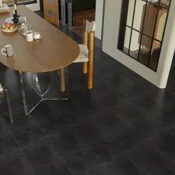 Produktbild: PVC Bodenbelag Vinylboden Selbstklebend, Küche Wasserdicht Bodenfliesen für Badezimmer Wohnzimmer Schlafzimmer, Dunkelgrau Betoneffekt Dicke 1,0 mm 30X60cm, 36 Stück