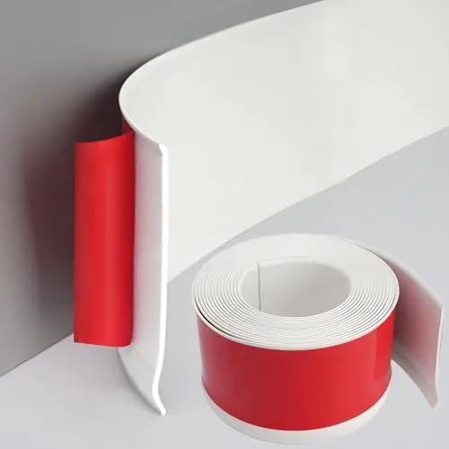 Produktbild: PVC Weichsockelleiste Selbstklebend Sockelleiste - 10cm x 3m Fussleisten Küchenabschlussleiste, Flexible Zierleiste für Küche, Badezimmer, Wohnzimmer (Weiß 3M)