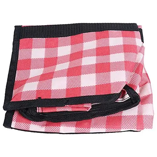 Produktbild: PVC-Aufbewahrungstaschen-Organizer, staubdicht, mit Reißverschluss, Griffe für Heim- und Reisegebrauch (Red Plaid)