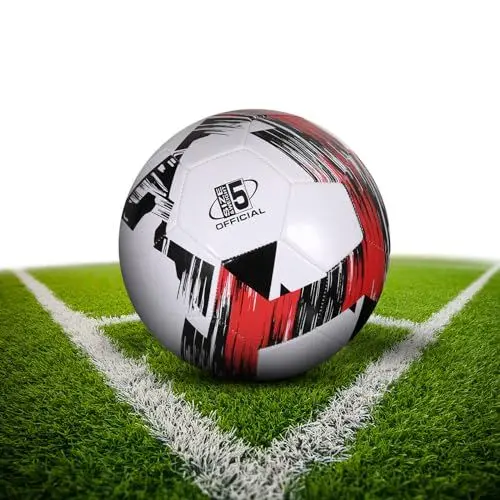Produktbild: pwavum Fussball Größe 5, Fussball Ball Hybrid Training Fussbälle, Fußball Größe 5, Futsal Ball für Fußballfans Jugend Erwachsene, Verdickt Explosionsgeschützt Fussball Kinder