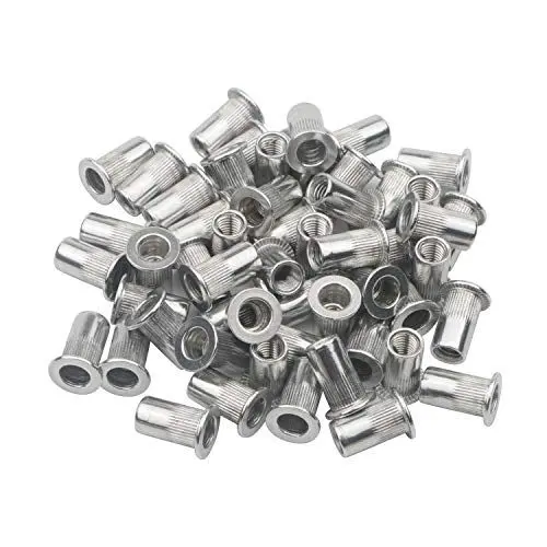 Produktbild: Pxyelec 100pcs M5 Flachkopf Aluminium Nietmutter Blindeinsatzmutter (5mm)