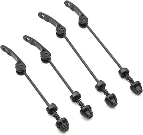 Produktbild: Pxyelec Schnellverschluss-Fahrradnabe vorne und hinten Fahrradachse Hohlwelle passend für Rennrad, Mountainbike, MTB, BMX, 2 Paar…