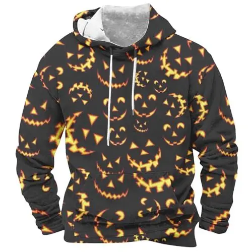 Produktbild: Pyjama Hose Halloween Hoodie Herren Warm Oversized Hoodie Herren Herren Pullover Herren Langarmshirt Herren-Sweatshirt Pullover Herren 6 Xl Hoodie Herren Reißverschluss Anime Hoodie Rollkragenpullover