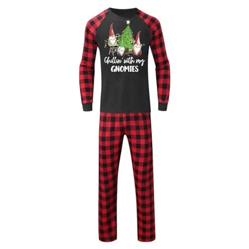 Produktbild: Pyjama Satin Schlafanzug Damen Pyjama Herren Lustig Damen Trainingsanzug Set Leinen 2 Teiler Damen Zweiteiler Sommer Damen Herren Weihnachtspyjama Winter Pijamas Women Damen Schlafanzug Lang Baumwolle