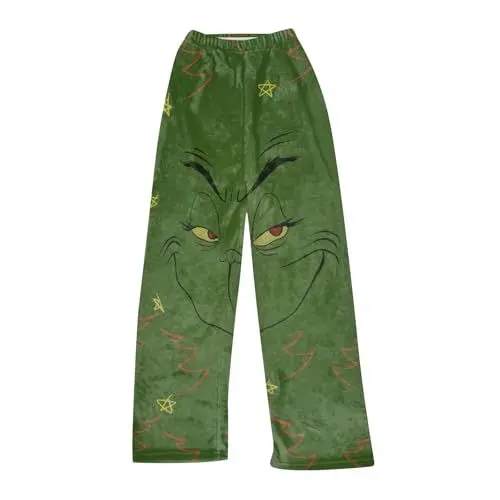 Produktbild: Pyjama Weihnachten Hose Schlafanzughose Kinder Lang Hosen Flanell Pyjamahose Mädchen Bequeme Schlafhose Kawaii Warm Winter Kuschelhose Hosen Multi 100