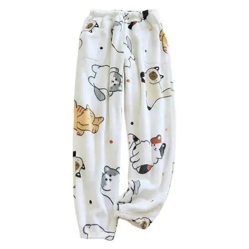Produktbild: pyjama damen lang,damen jogginghose kurzgrößen,fluffy pyjama pants,pyjamahose damen lang kariert,weihnachtshose,thermo leggings damen gefüttert,thermo leggings damen baumwolle,leggins gefüttert damen