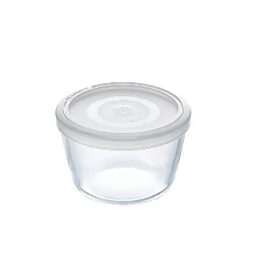 Produktbild: Pyrex Cook&Freeze Runder Behälter mit Deckel, 12 cm-0,6 l, extra Starkes Borosilikatglas, ofenfest, durchsichtig, 12cm