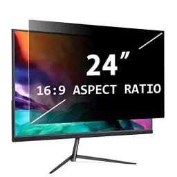Produktbild: PYS 24 Zoll Bildschirm Blickschutzfilter für Computer Monitor 16:9 Seitenverhältnis, Anti-Blaulicht Blendfrei Abnehmbare 24