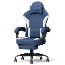 Produktbild: PZDO Gaming Chair Gaming Sessel Ergonomischer Gaming Stuhl mit Fußstütze, Gamingstuhl Gamer Stuhl PC Stuhl mit Hightech-Stoff verstellbare Kopfstütze, 150kg, Geschenk(Blau)