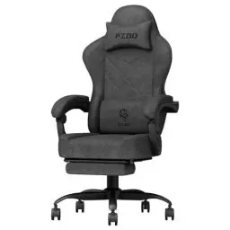 Produktbild: PZDO Gaming Stuhl Ergonomischer PC Stuhl mit Hightech-Stoff, Gamer Stuhls Computerstuhl mit Fußstütze, Bürostuhl, Gepolstert Gaming Chair, Gaming Sessel für Erwachsene, Teenager (Schwarz)