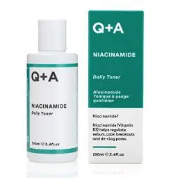Produktbild: Q+A Niacinamid Gesichtswasser für jeden Tag. Ein Gesichtswasser zur Beruhigung von Pickeln und Mitessern sowie zum Reinigen verstopfter Poren. 100 ml