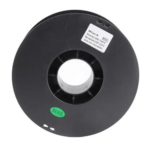 Produktbild: QANYEGN Kohlefaser-PETG-Filament, verschleißfestes und hitzebeständiges Druckerfilament, 1,75 mm schwarzes PETG CF 3D-Druckfilament, leicht, hochfest, für FDM-3D-Drucker