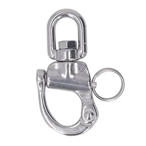 Produktbild: QANYEGN Wirbel-Augen-Schnappschäkel, Backenwirbel-Schnappschäkel, Schnappschäkel-Segelfall für Segel-Rigging-Schäkel