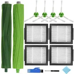 Produktbild: QAQGEAR Ersatz Zubehör Set für iRobot Roomba i7 i7+ i3+ i3 i4+ i4 i6 i6+ i8 i8+ j7 j7+/Plus E5 E6 E7 Staubsauger Roboter Ersatzteile, 4 Hochleistungsfilter, 1 Satz Gummibürsten, 4 Seitenbürsten