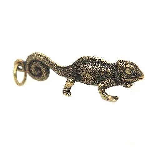 Produktbild: qazwsx Reine Kupfer Eidechse Mini Statue Skulptur Bronze Tier Statuette Figur Moderne Wohnkultur Schreibtisch Auto Dekoration Ornamente Reiner Kupfer Schlüsselbund