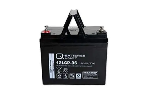 Produktbild: Q-Batteries 12LCP-36 / 12V - 36Ah Blei Akku Zyklentyp AGM - Deep Cycle VRLA