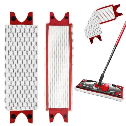 Produktbild: Qcdou Moppköpfe Kompatibel mit Vileda Turbo 2in1 EasyWring&Clean Wischmopp Ersatzköpfe, Soft Mikrofaser Moppköpfe mit Kraftfasern, für empfindliche Böden, Maschinenwaschbar, 2er Pack