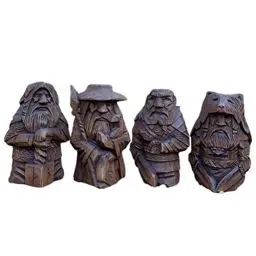Produktbild: Qcwwy Dekorative Schmuckschatullen, Ornamente für Zuhause, Outdoor, Garten, Dekoration, Odin Thor, Kunstharz, Wikinger-Statue, Kunsthandwerk (Uffrah Delnar – Doppelschwert)