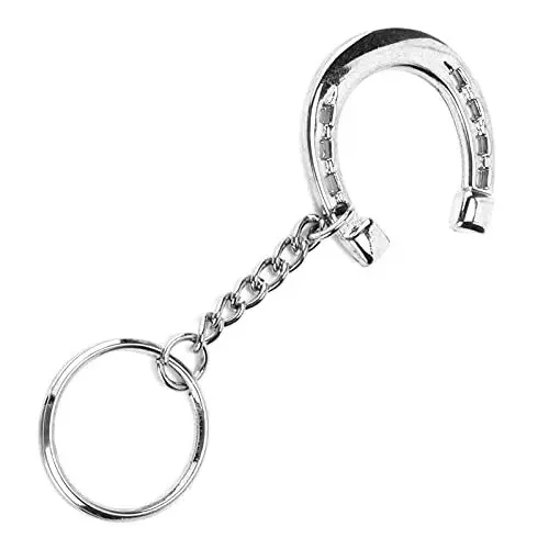 Produktbild: Qcwwy Exquisiter Horse Bits-Schlüsselanhänger, Stilvoller D-förmiger Hufeisen-Schlüsselanhänger für Schlüssel. Anwendbare Szene: Autoschlüssel, Zugangskontrollkarten