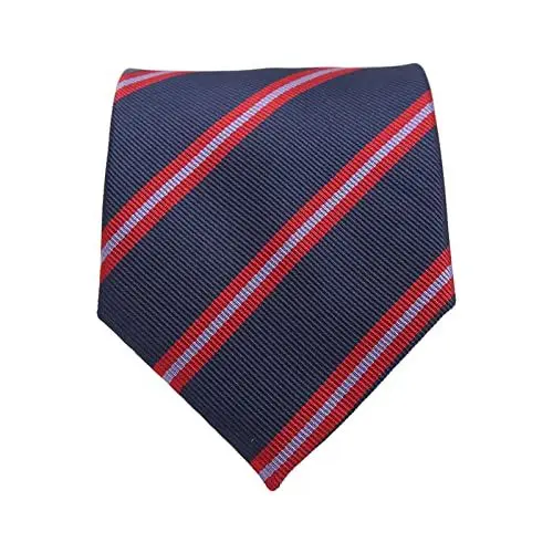 Produktbild: Qcwwy Klassisch Gestreifte Herren-Krawatte aus Polyester-Seide, Verschleißfest für Hochzeit, Geschäftsfeier, Perfektes für Männer, Väter, Liebhaber, Freunde