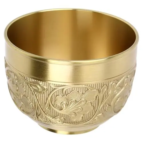 Produktbild: Qcwwy Ornamente, Muster, Feine Verarbeitung, Retro-Teetasse, Platzsparend und Nicht Leicht zu Beschädigen, Metallbecher für Tee, Kaffee, Tequila, Whisky und Spirituosen,