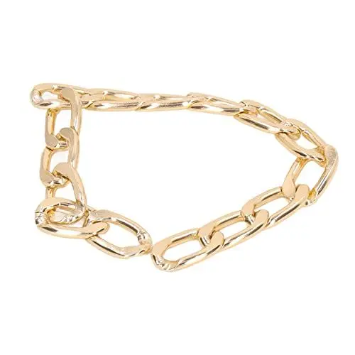 Produktbild: Qcwwy Rostbeständige Panzerkette aus Aluminium. Elegante 10 M Lange Metall-Bastelkette für die DIY-Schmuckherstellung (GOLD)