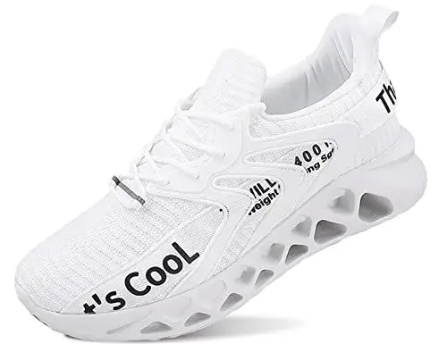 Produktbild: QDCFY Herren Sneakers Schaukelschuhe Walkingschuhe Bequeme Rocker Abnehmen Walking Jogging Fitness Weiß 40EU